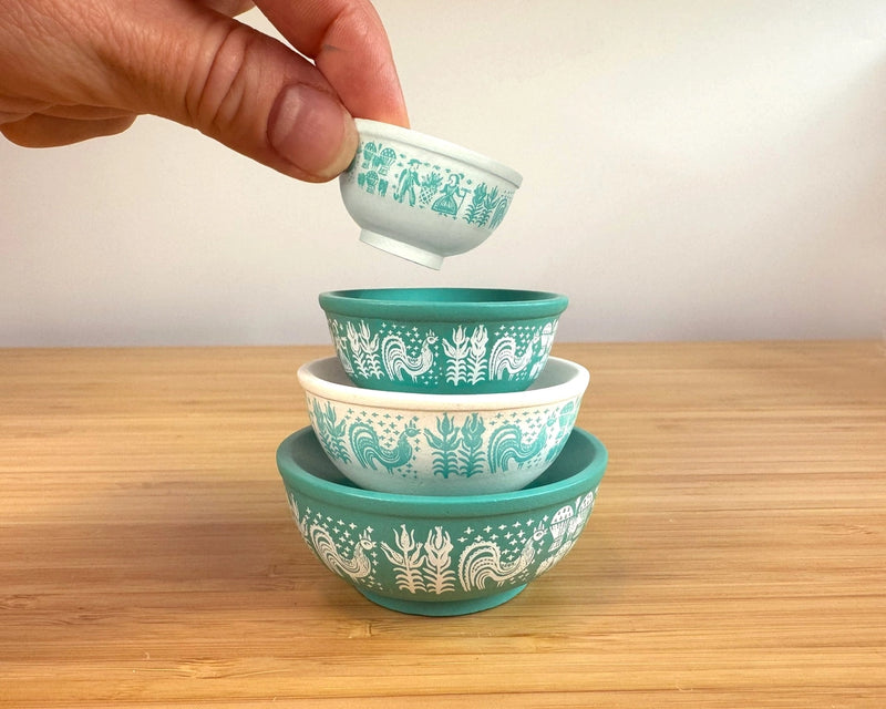 Stackable Pyrex Miniature Vintage Bowls