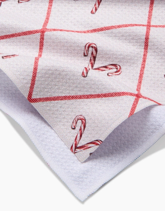 Geometry Tea Towel - Festive Candy Canes