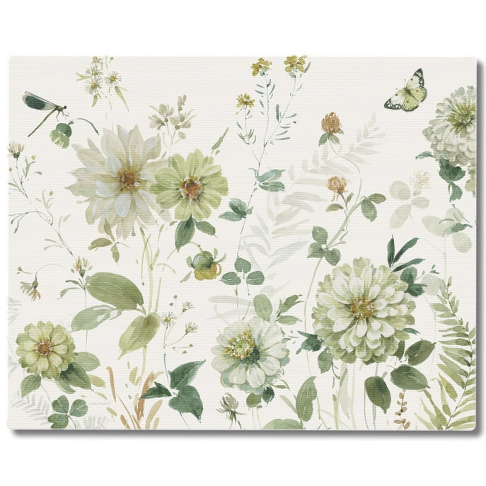 Green Fields 15x12 Tempered Glass Cutting Board