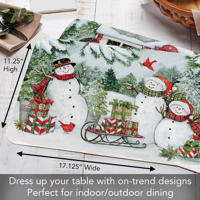 Snowman's Farmhouse Reversible Placemat
