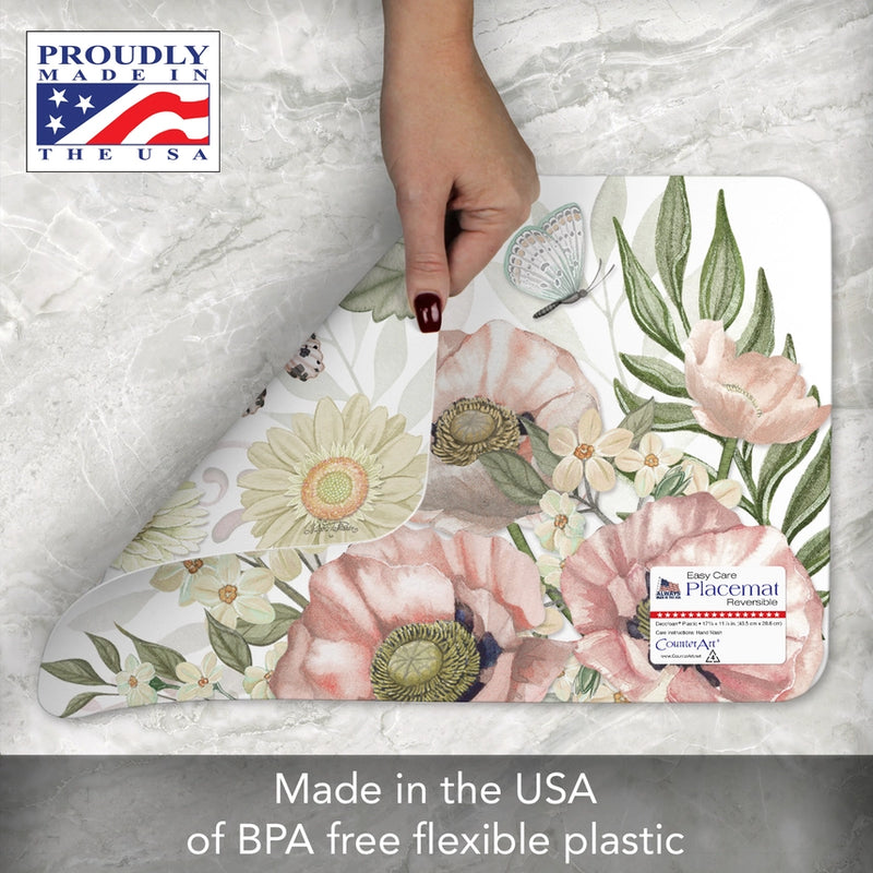 Boho Butterfly Reversible Plastic Placemat