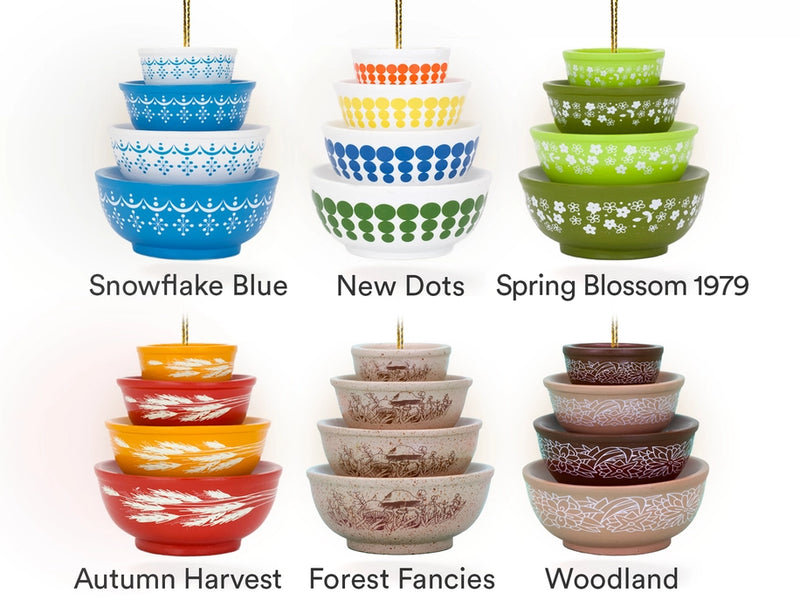 Mini Pyrex Bowl Inspired Ornamnet