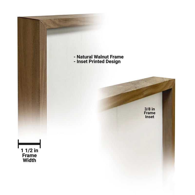 24x8 We Will Serve The Lord Framed Wall Decor