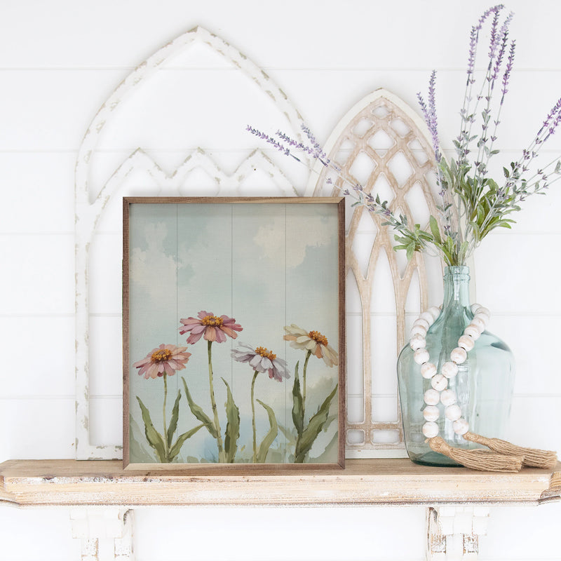 16x20 Field of Zinnias Framed Wall Decor