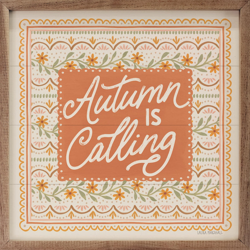 12x12 Blooming Autumn IV Autumn Is Calling Framed Sign