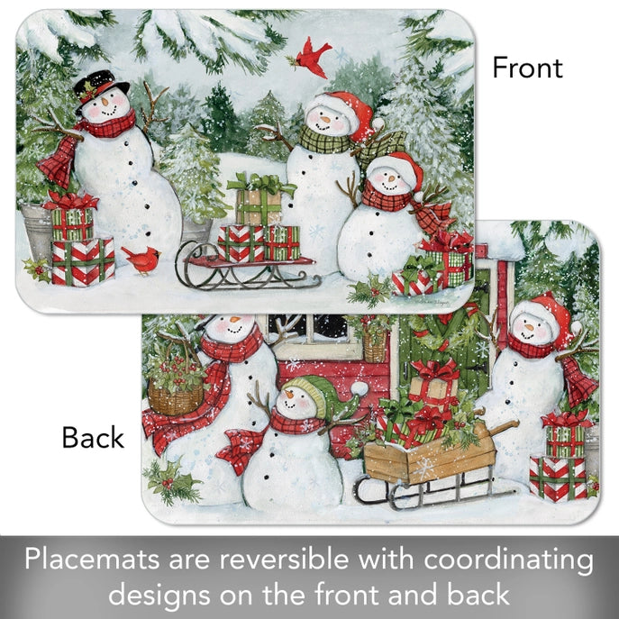 Snowman's Farmhouse Reversible Placemat