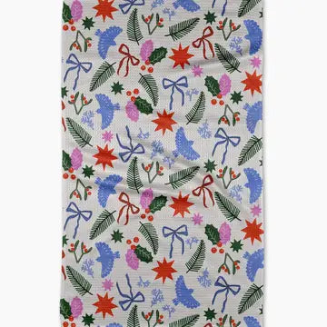 Geometry Tea Towel - Christmas Garden Party