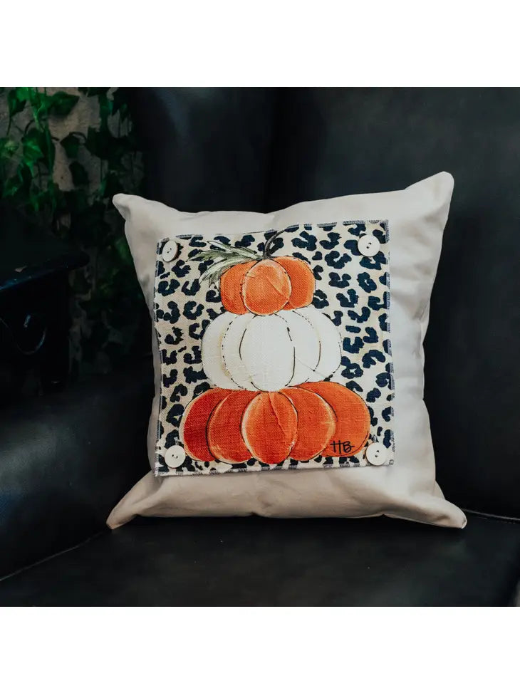 Fall Pumpkin Stack Square Pillow Swap