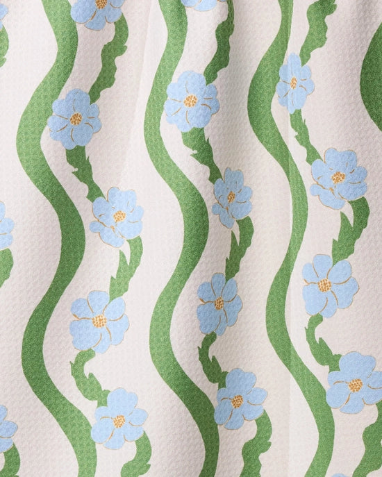 Geometry Tea Towel - Wavy Flowers