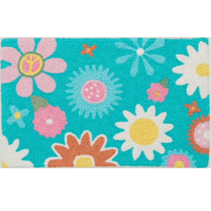 Flower Power Jellybean Rug 20" x 30"