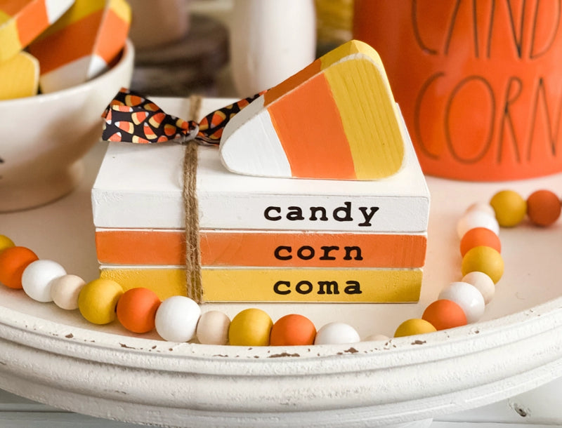 Candy Corn Book Stack