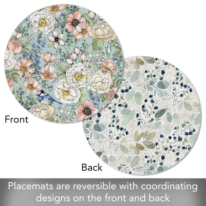 Nature's Notebook Round Reversible Plastic Placemat