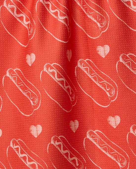 Geometry Tea Towel - Lovely Franks Red