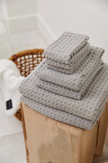 Geometry Waffle Hand Towel - STONE
