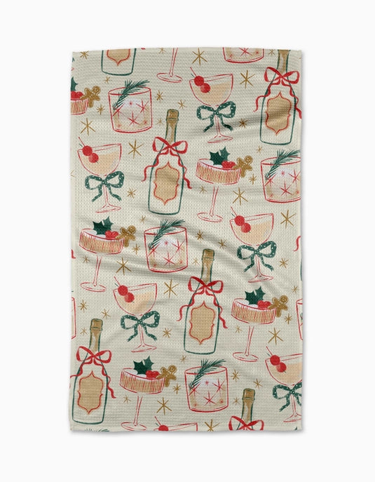 Geometry Tea Towel - Christmas Cocktails