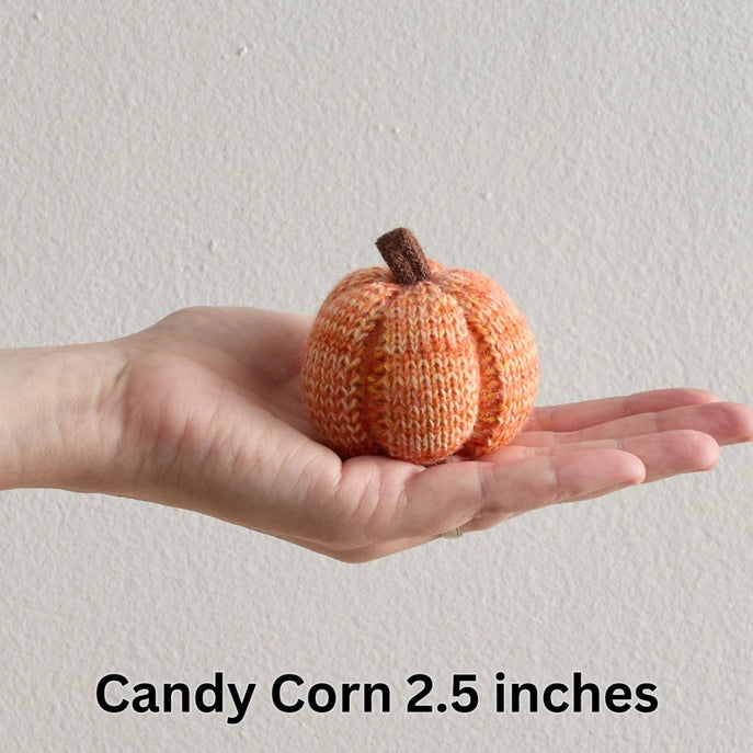 2.5" Cozy Variegated Knit Pumpkin