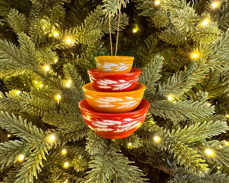 Mini Pyrex Bowl Inspired Ornamnet
