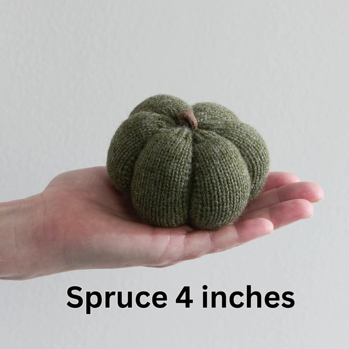 4" Cozy Variegated Knit Pumpkin
