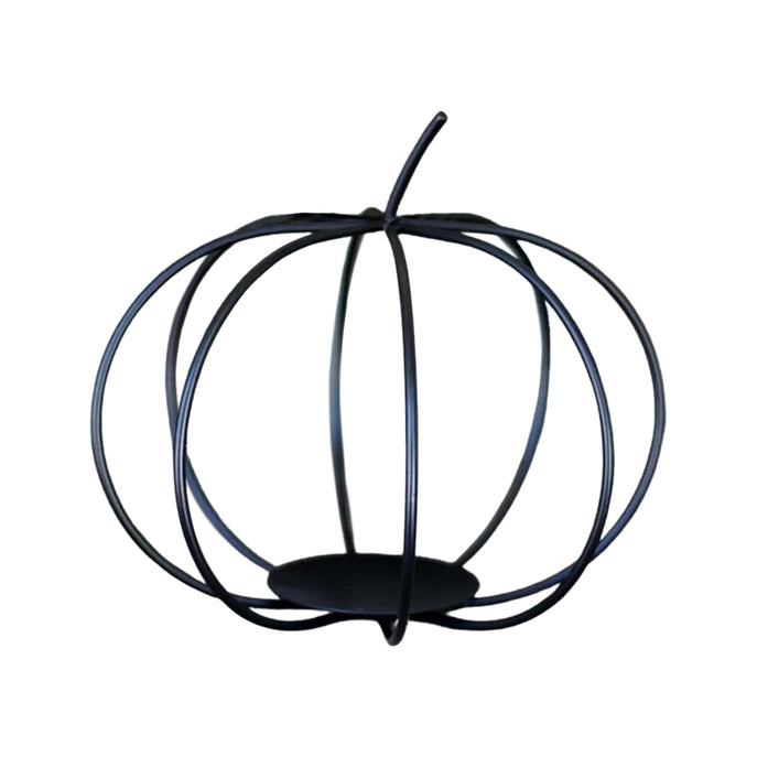 Large Metal Pumpkin w/ Candle Holder