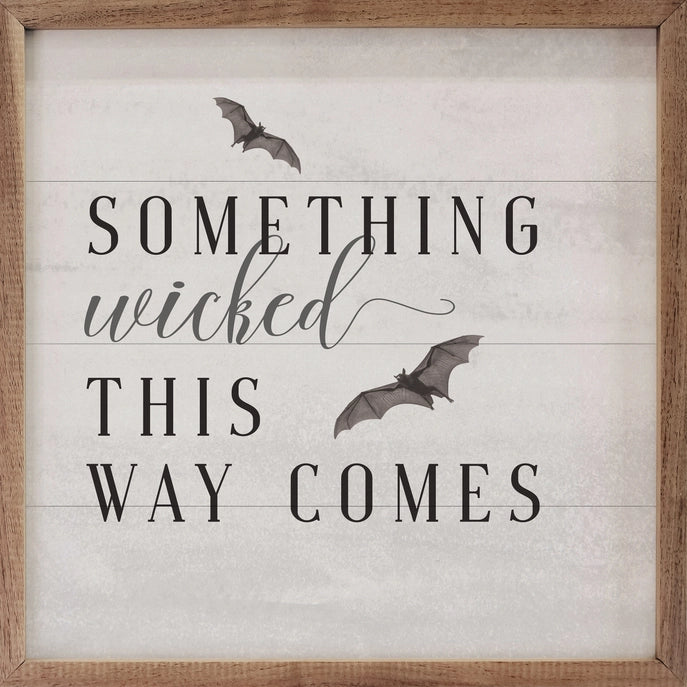 Something Wicked Bats Framed Sign