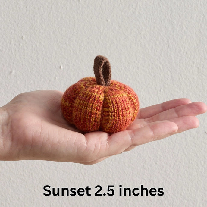 2.5" Cozy Variegated Knit Pumpkin