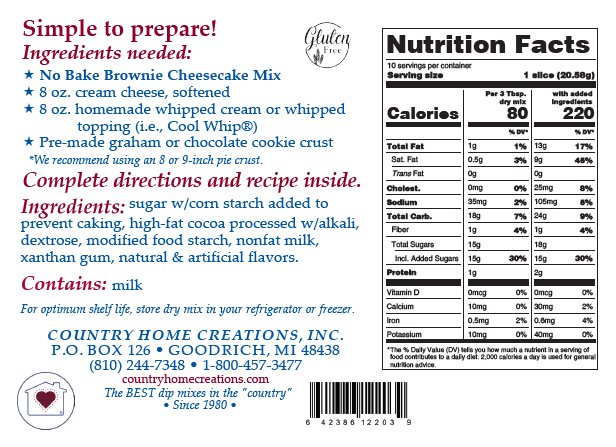 No Bake Brownie Cheesecake Mix