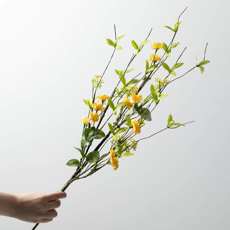 Yellow Blossom & Leaf Spray