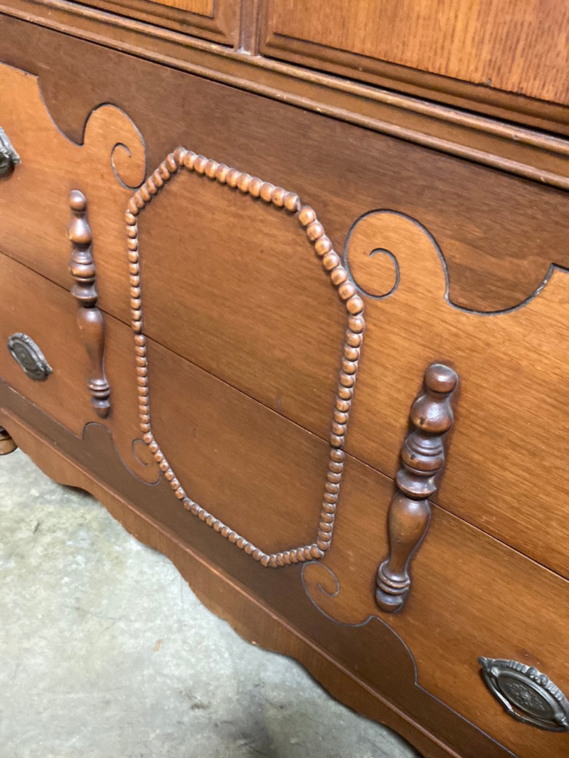 Antique Chest of Drawers (beaded accents)