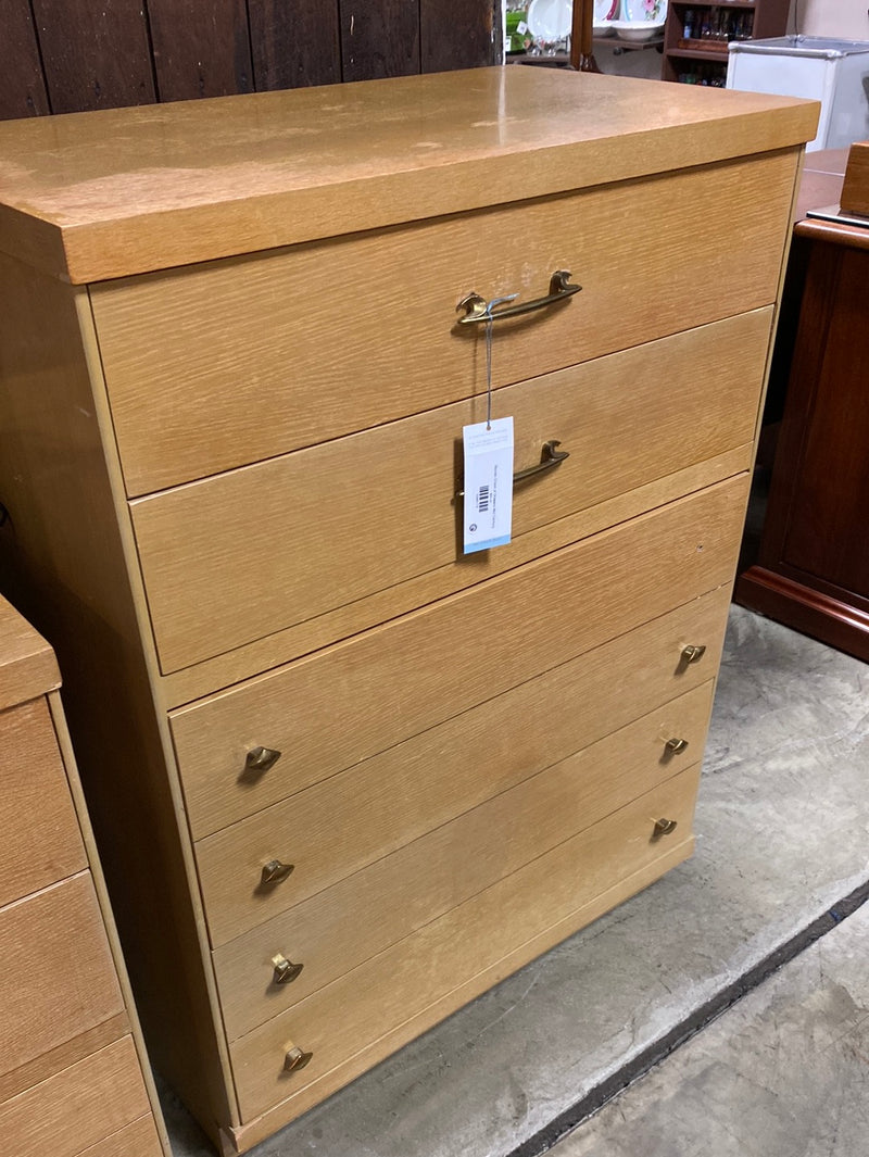 Blonde Chest of Drawers Mid Century