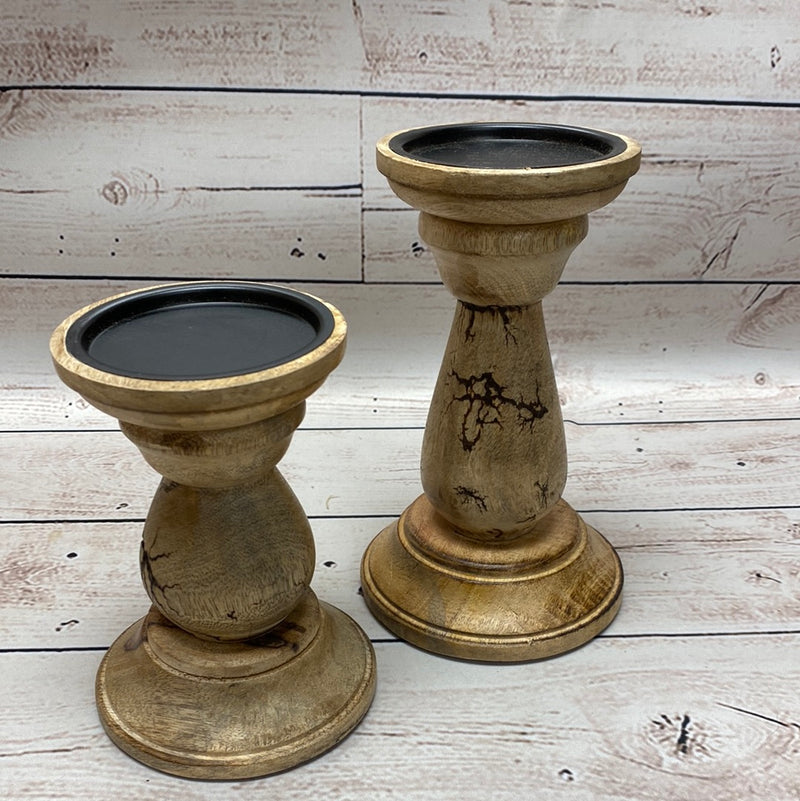 Crackle Finish Candle Holder