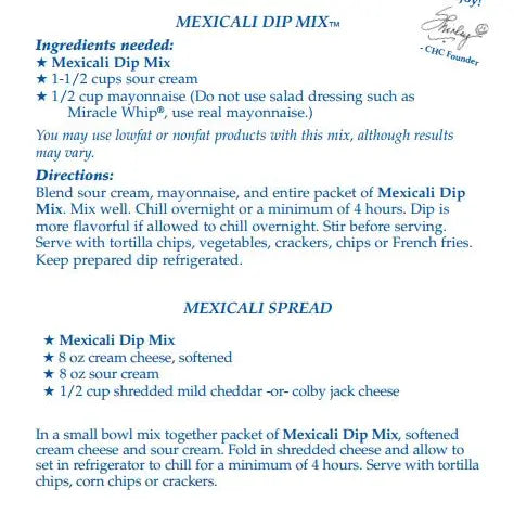 Mexicali Dip Mix