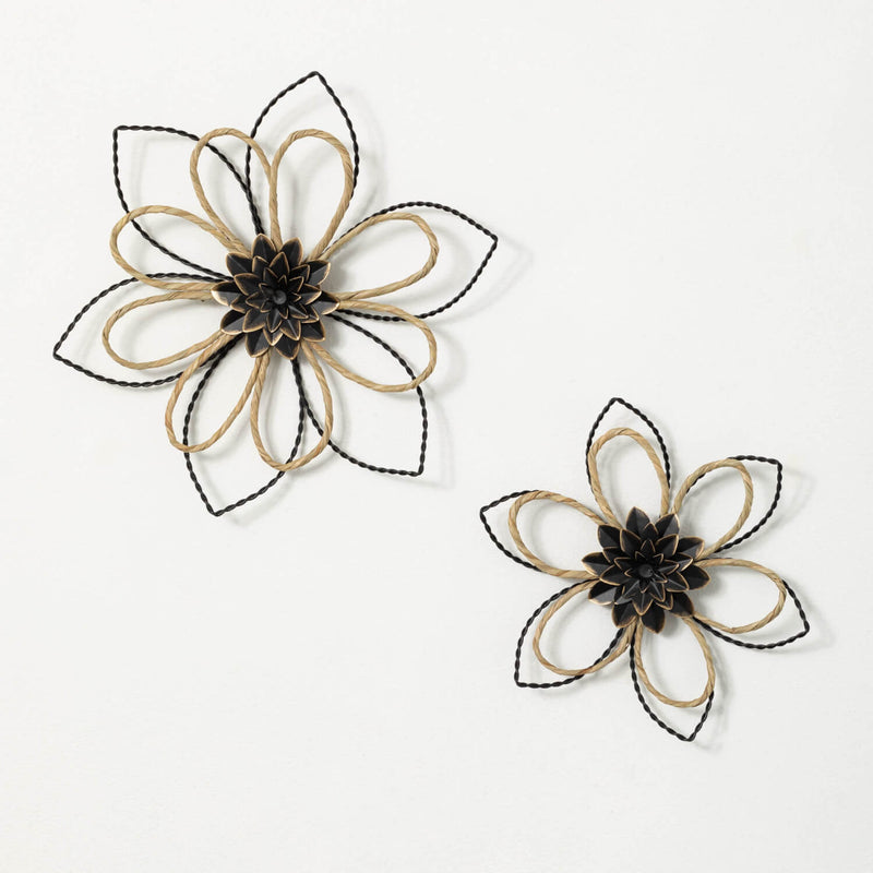 Scultped Wire Wall Flower Art