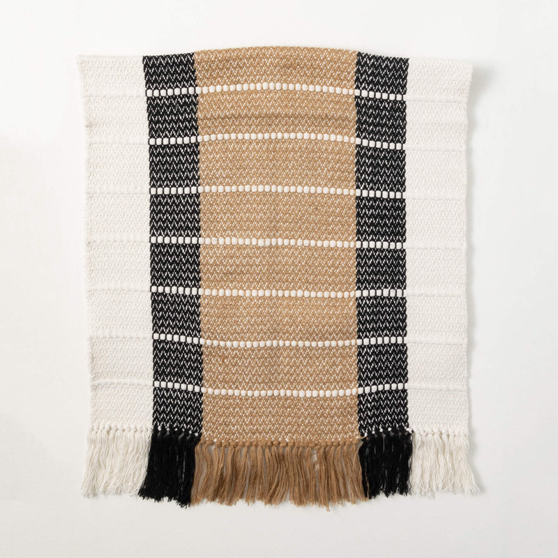 Neutral Fringed Accent Rug
