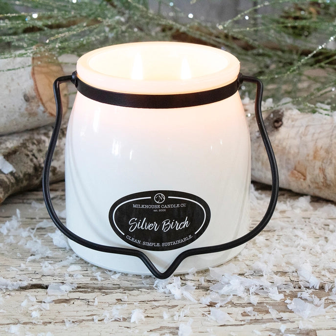 Milkhouse Butter Jar Candle - Silver Birch