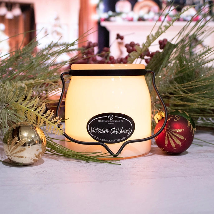 Milkhouse Butter Jar Candle - Victorian Christmas