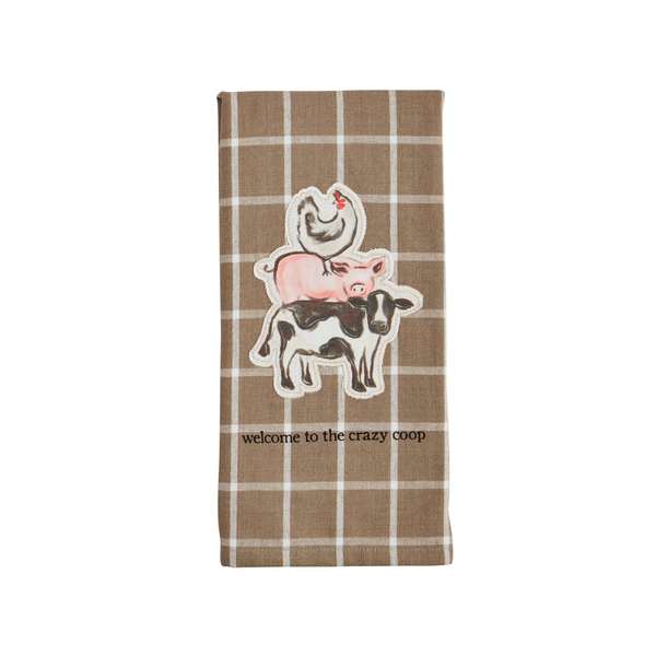 Farm Animal Canvas Patch Towel