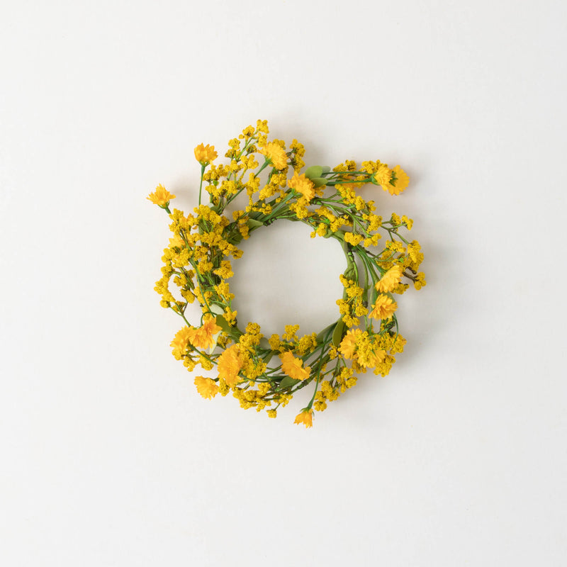 Yellow Wildflower Mini Wreath