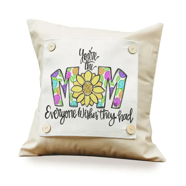 Mother's Day Sunflower Mom Square Pillow Swap