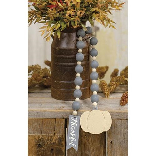 Thankful Pumpkin Beaded Ornament