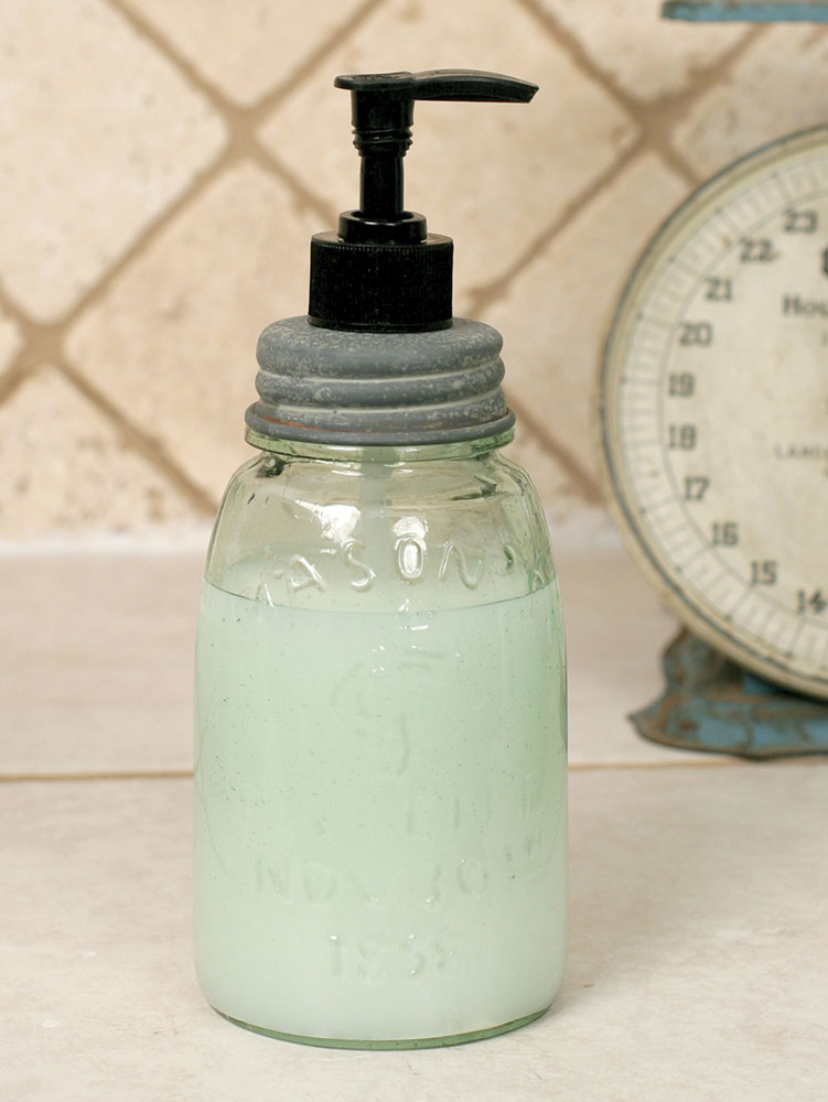 Midget Pint Mason Jar w/ soap dispenser
