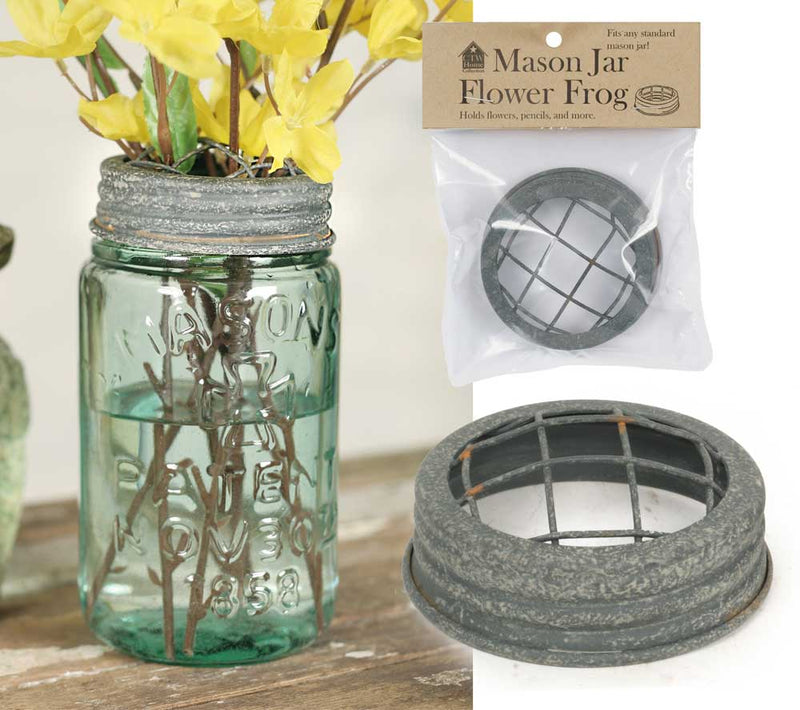 Mason Jar Lid Flower Frog
