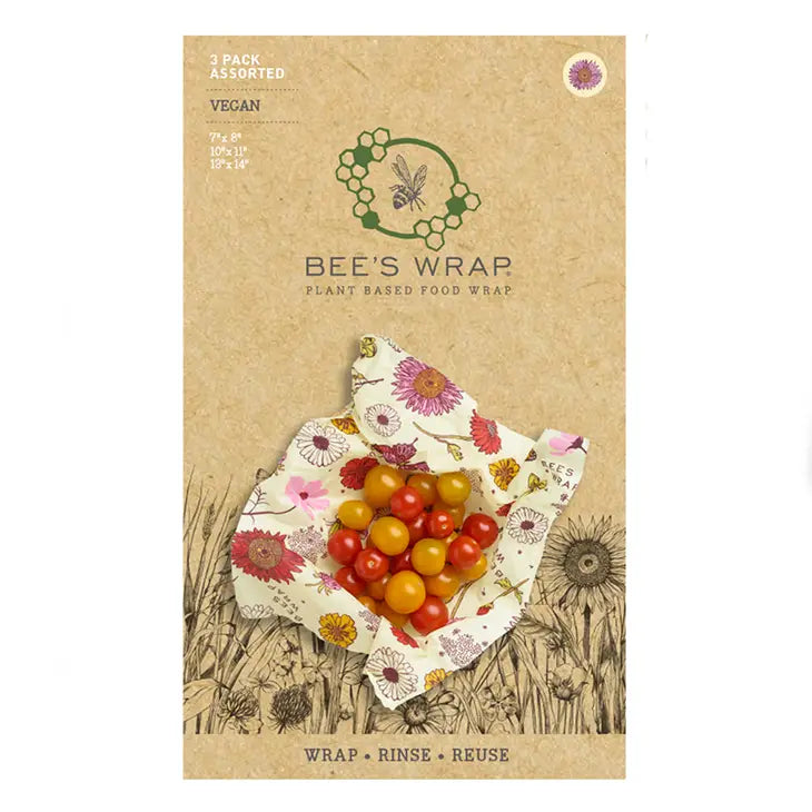 Bee's Wrap - New! Plant-Based Assorted 3 Pack - Meadow Magic