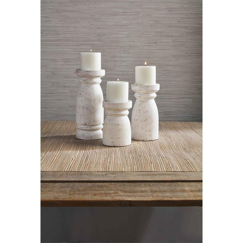 Chunky White Candlestick