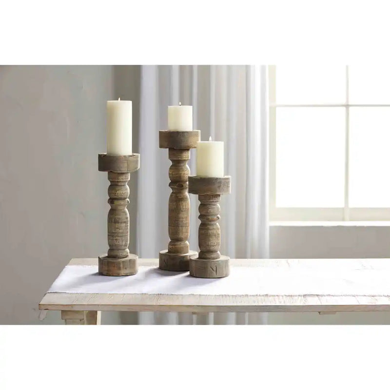 Chunky Wood Candleholder