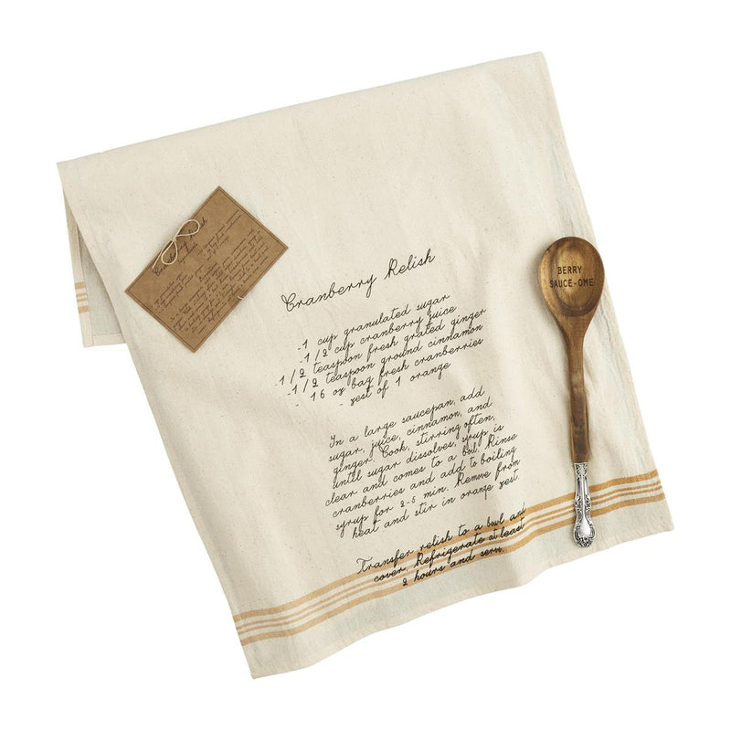 Thanksgiving Recipe Spoon & Towel Set