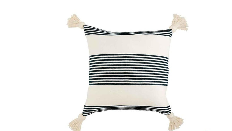 Stripe Tassel Pillow