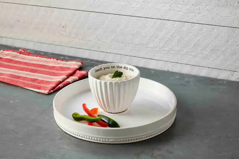 Reversible Pedestal Chip & Dip Set