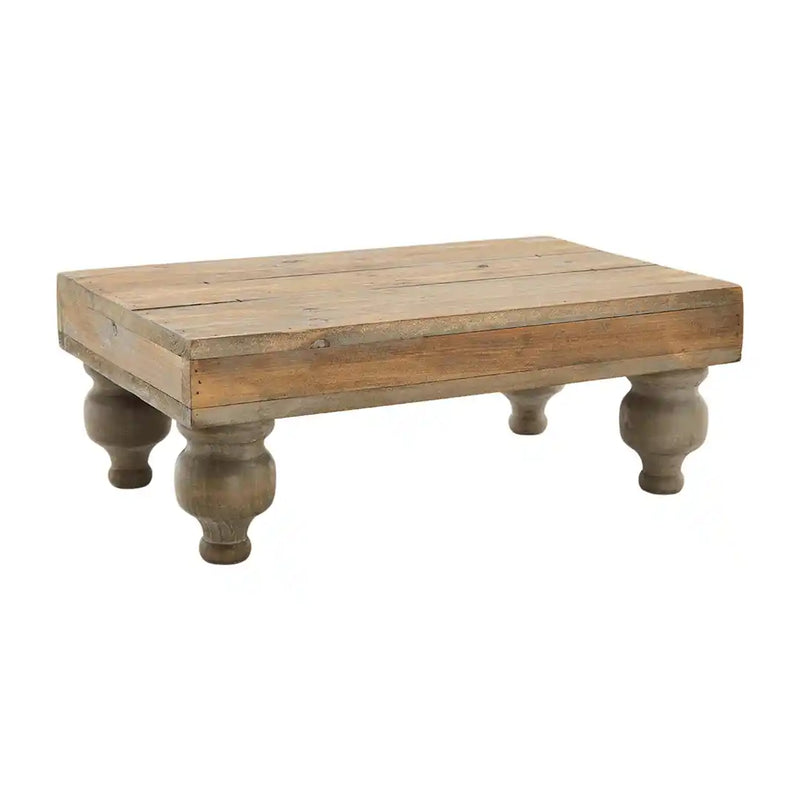 Wood Footed Serving Stand