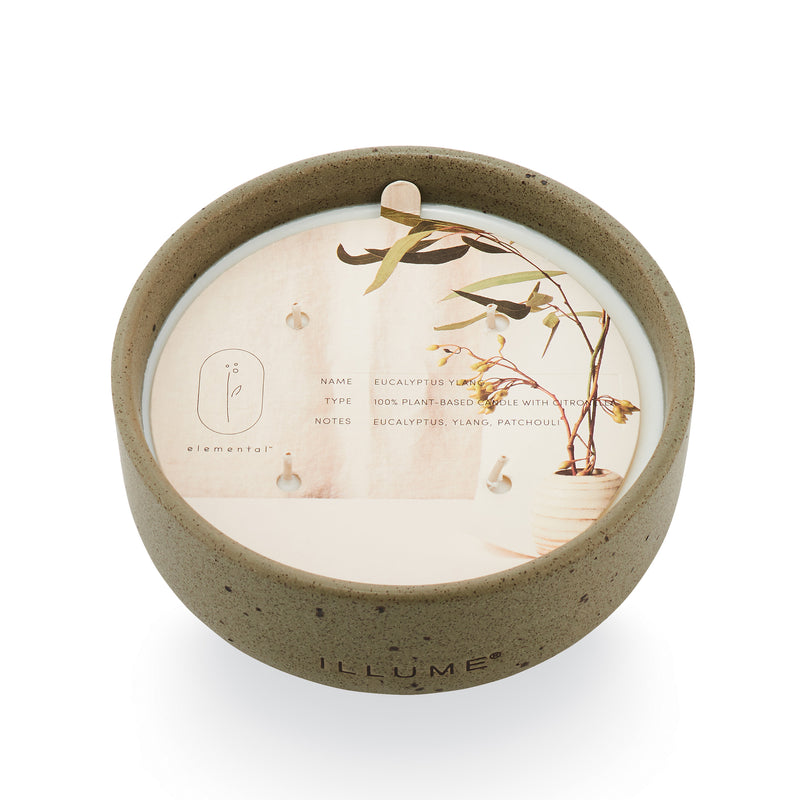 Illume Patio Ceramic Candle - Eucalyptus Ylang