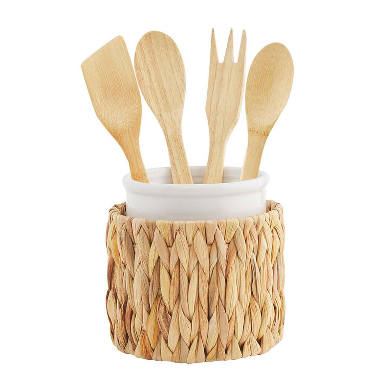 Hyacinth Utensil Crock Set